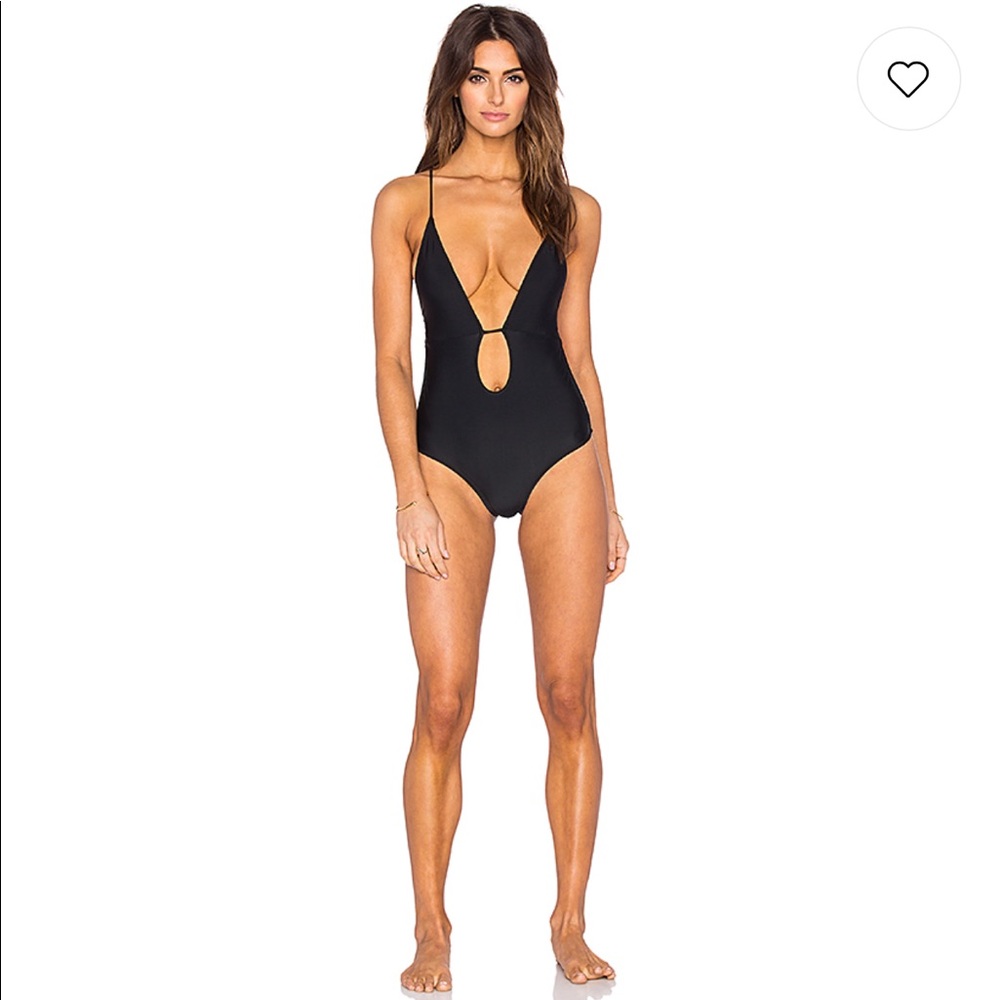 Motel black cut out one piece